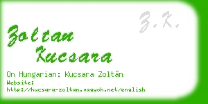 zoltan kucsara business card
